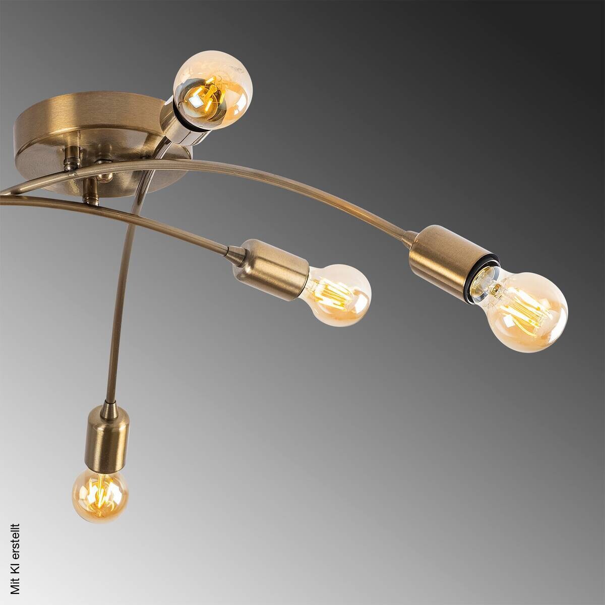 Opviq Deckenleuchte Banana-1141 Metall B/H/T/L/D: ca. 67x25x67x67x67 cm E27 6 Brennstellen