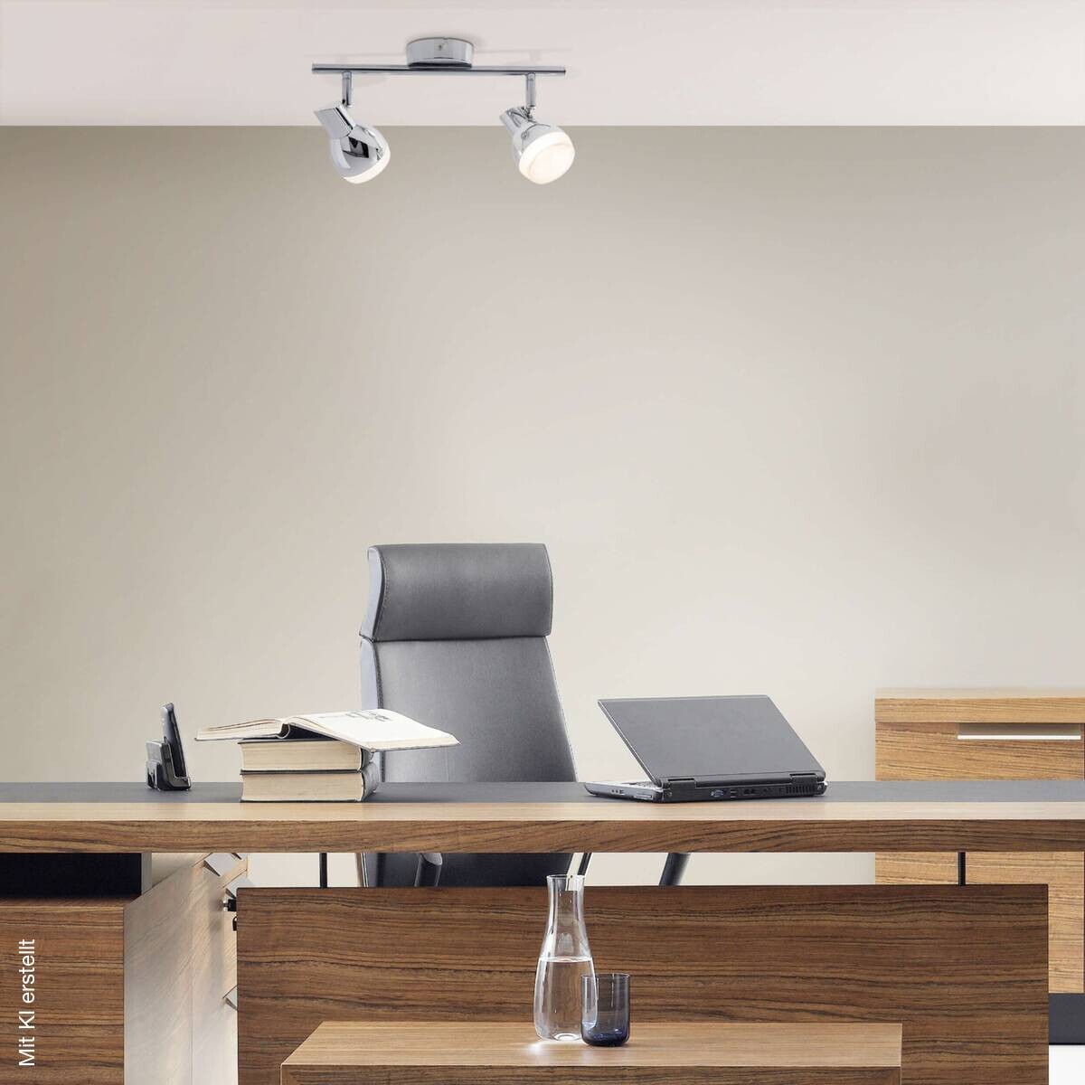 Näve Leuchten LED-Spot Chrom Kunststoff Metall B/H/T: ca. 30x13x8 cm 2 Brennstellen