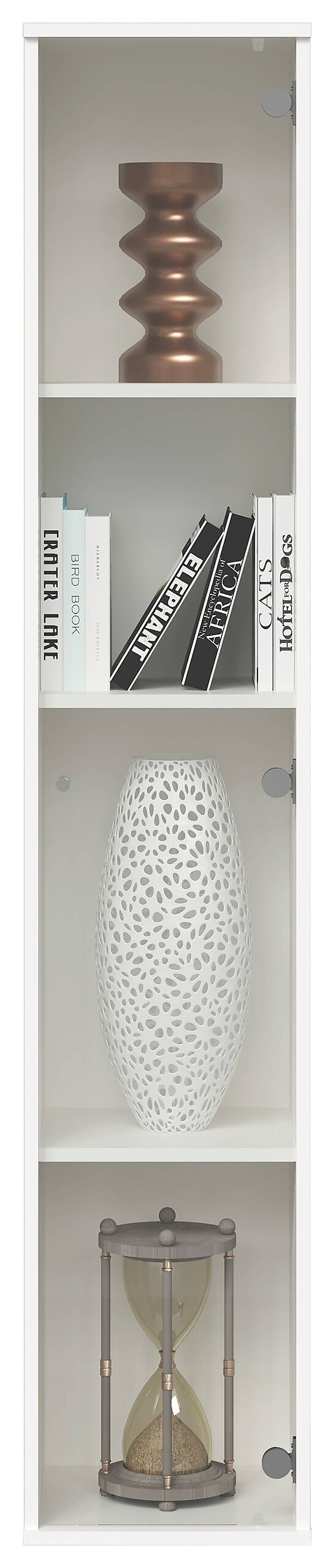 Vitrine weiß B/H/T: ca. 32x171x33 cm