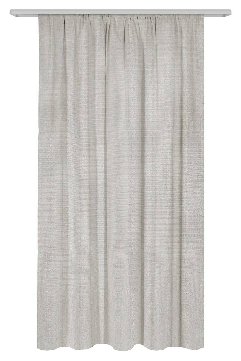 Dekovorhang Leo Silbergrau 100% Polyester B/L: ca. 135x175 cm