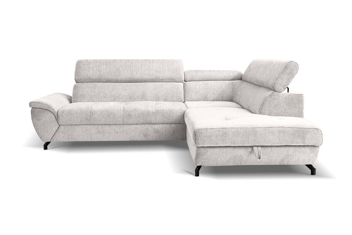 Ecksofa mit Bettfunktion und Bettkasten natur Microfaser B/H/T: ca. 263x77x210 cm