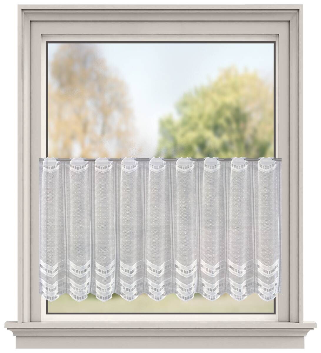 Sensation Scheibengardine weiß B/L: ca. 145x90 cm