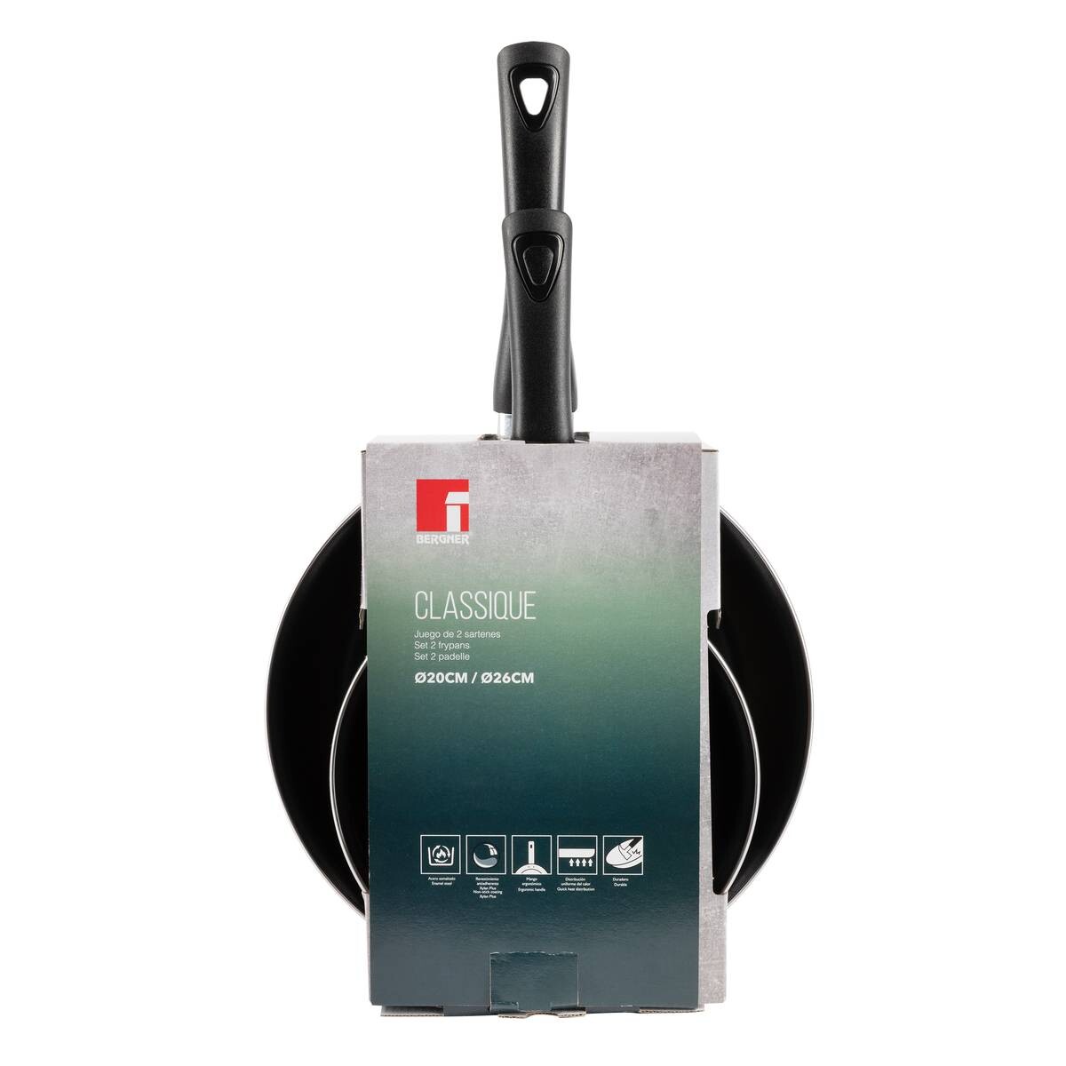 BERGNER Pfannenset CLASSIQUE grün Aluminium 2 tlg.