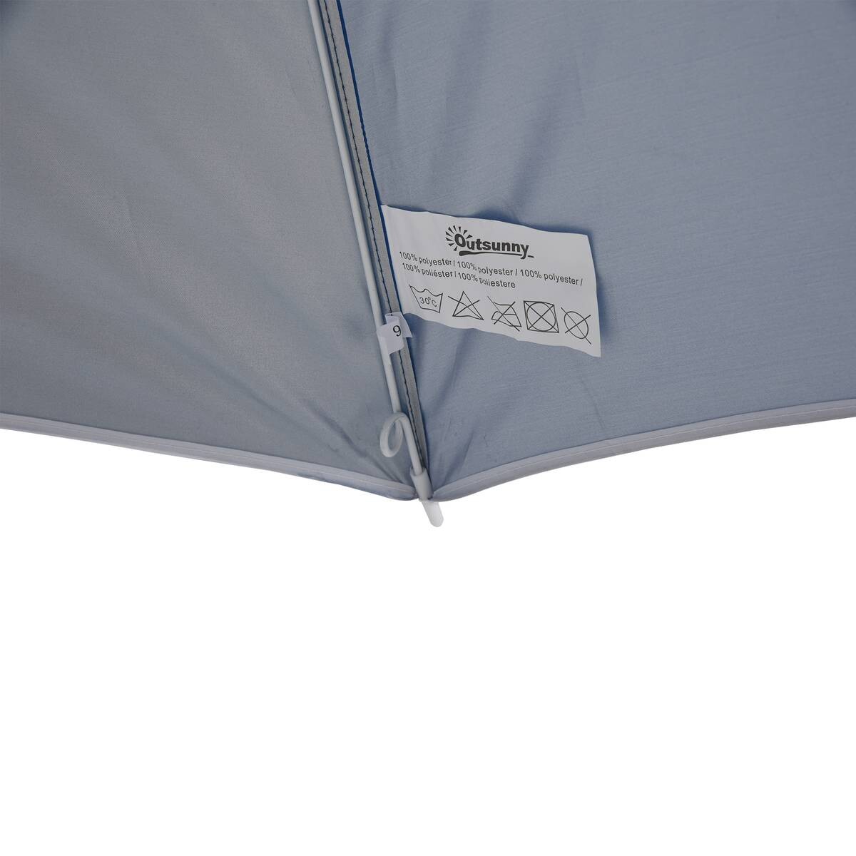 Outsunny Sonnenschirm blau Metall D: ca. 220 cm
