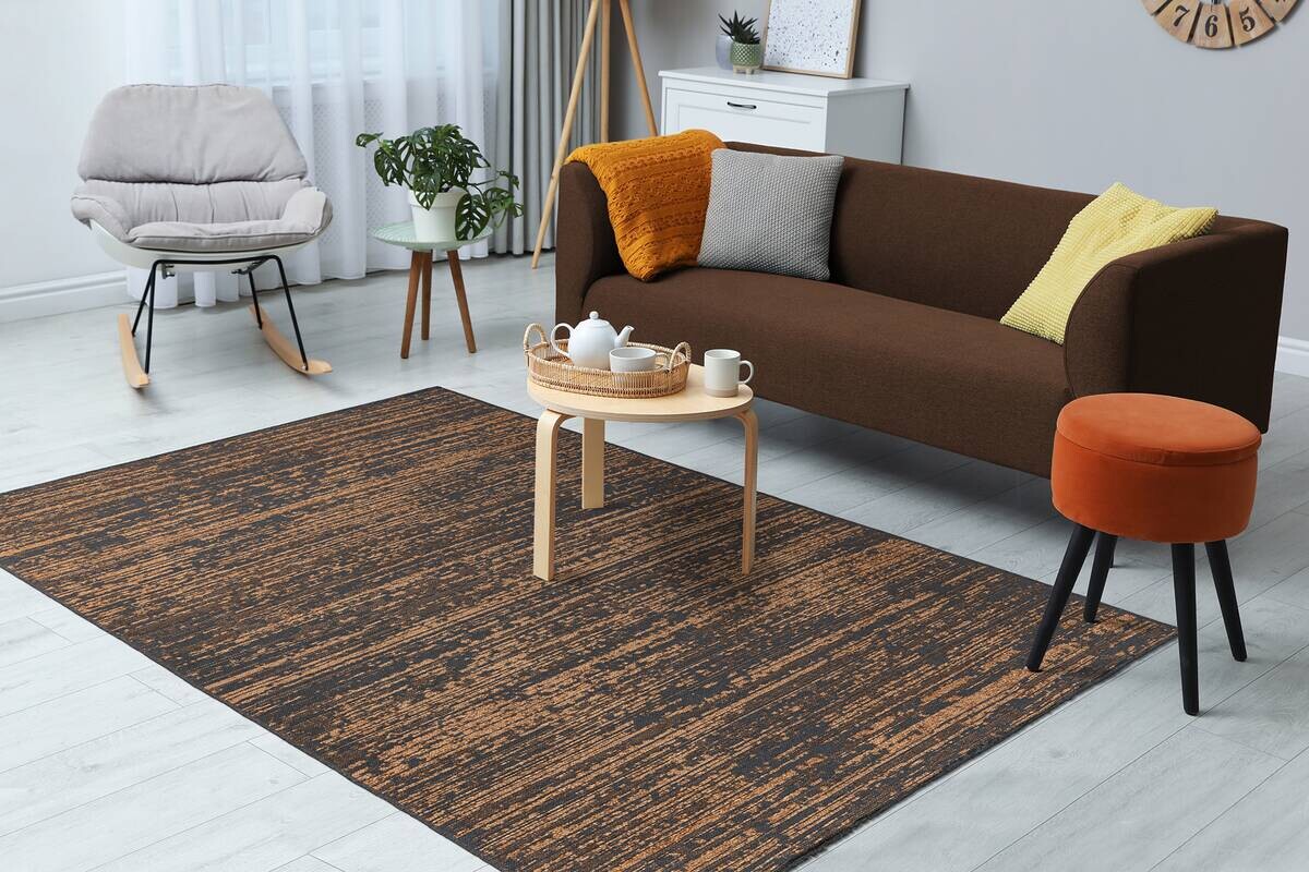 Kayoom Flachflorteppich Kalea 125 gelb B/H/L: ca. 120x0,8x170 cm