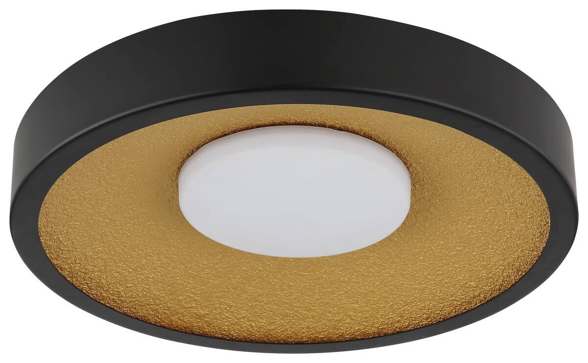GLOBO Deckenventilator schwarz gold Kunststoff Metall B/H/L: ca. 11x42,5x42,5 cm