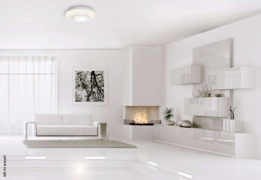 Näve Leuchten LED Deckenleuchte NV1262323 weiß Kunststoff H/D: ca. 11x41 cm null 1 Brennstellen