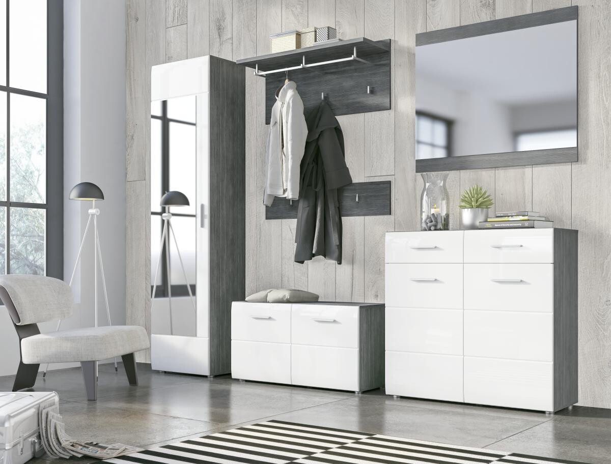 Wandpaneel Salve Rauchsilber Nachbildung B/H/T: ca. 90x20x2 cm