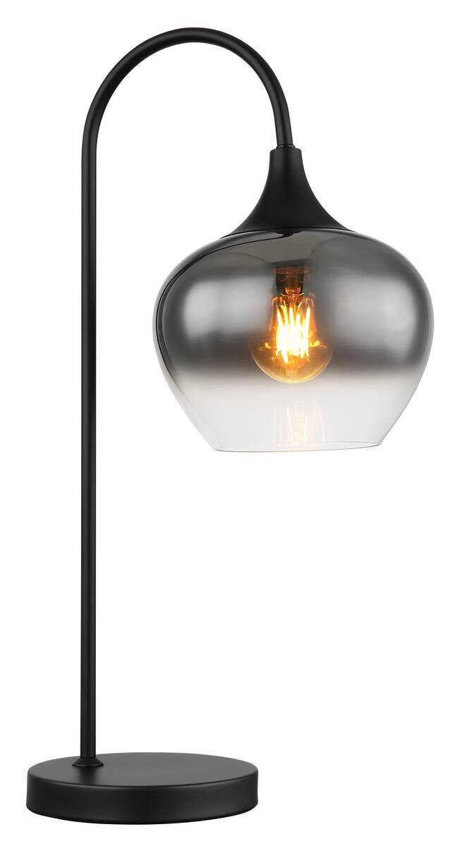 GLOBO Stehlampe schwarz Metall B/H/T: ca. 18x54x27,5 cm E27 1 Brennstellen