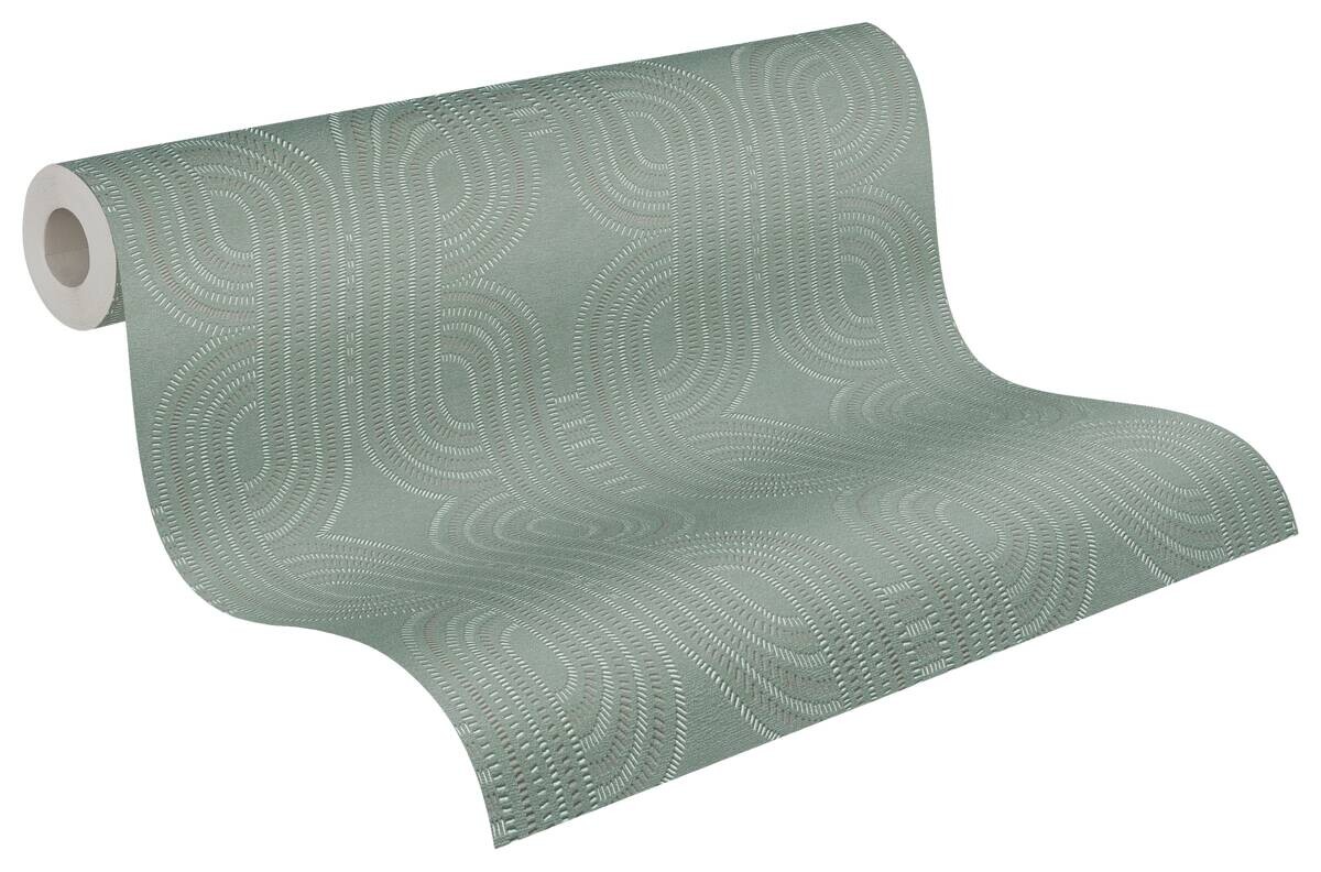 A.S.Creation Vliestapete grün braun blau B/H/D: ca. 53x1005x9,5 cm