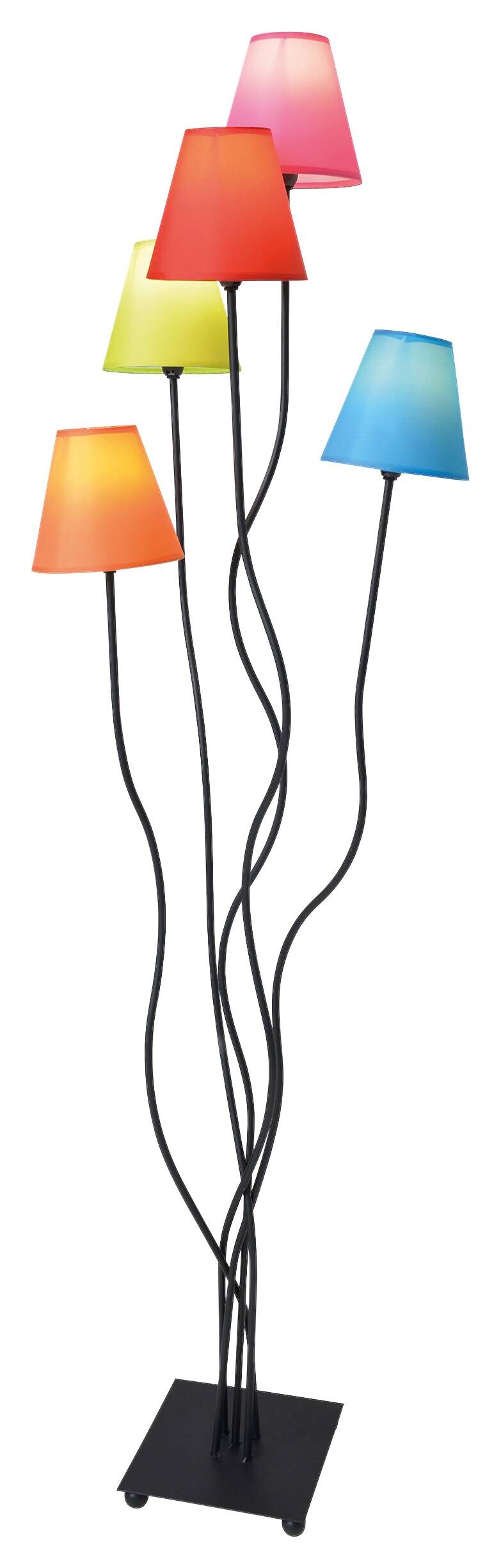 Näve Leuchten Stehleuchte 2041261 multicolor Metall Textil B/H/T: ca. 36x166x40 cm 5 Brennstellen