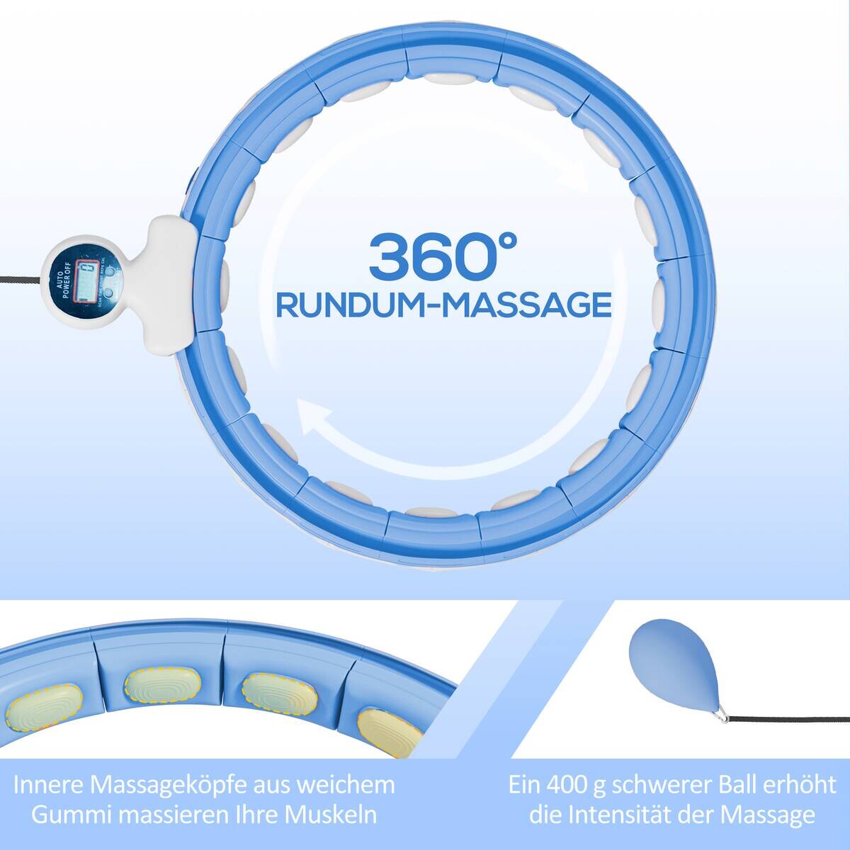 SPORTNOW Hula Hoop hellblau B/H/L: ca. 5x1x139 cm