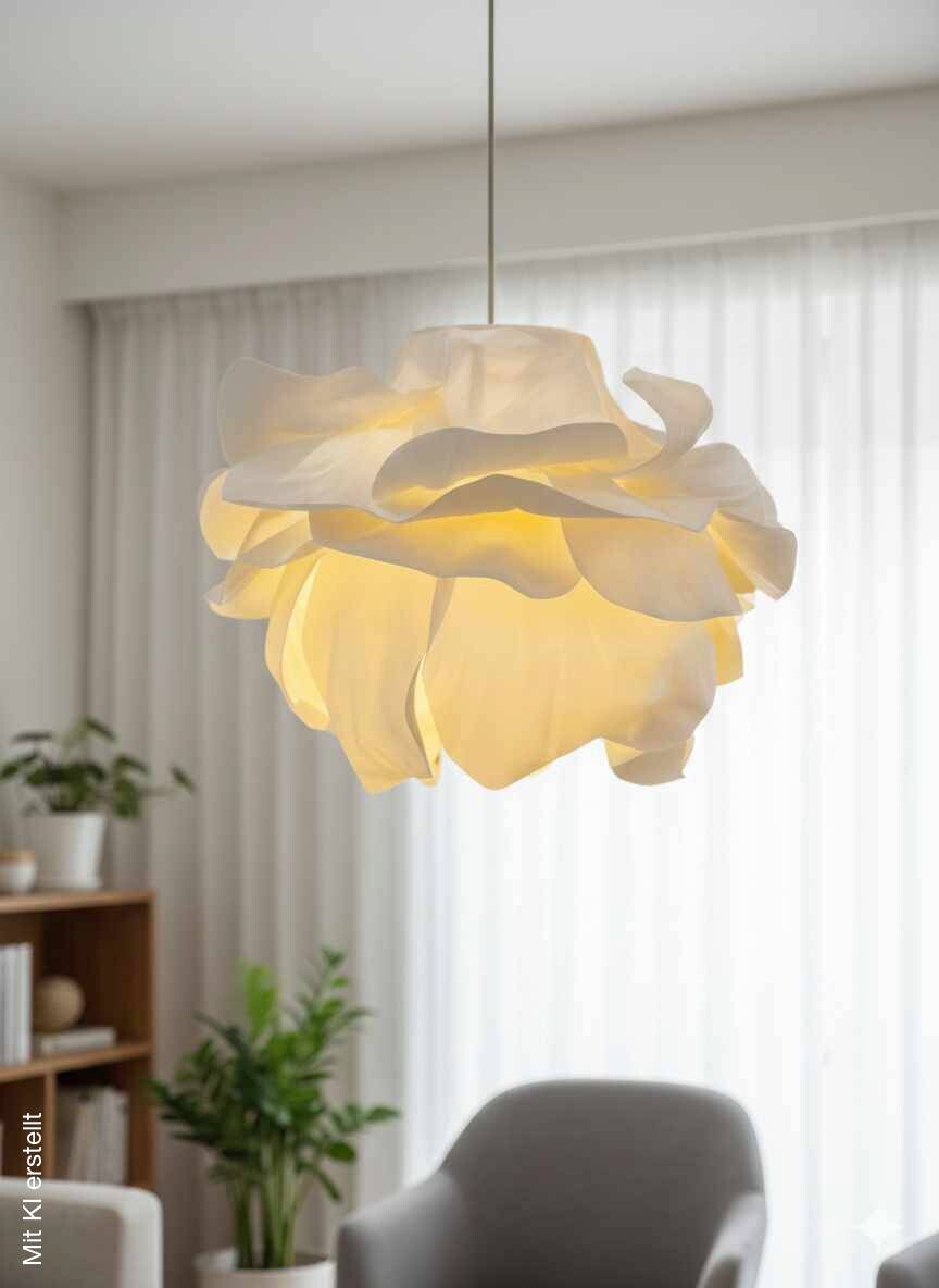 Opviq Pendelleuchte beige Kunststoff B/H/T/L/D: ca. 58x120x58x58x58 cm E27 1 Brennstellen