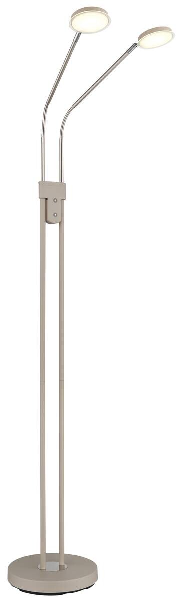 GLOBO Stehlampe sand Metall B/H/T: ca. 25x173x55 cm 2 Brennstellen