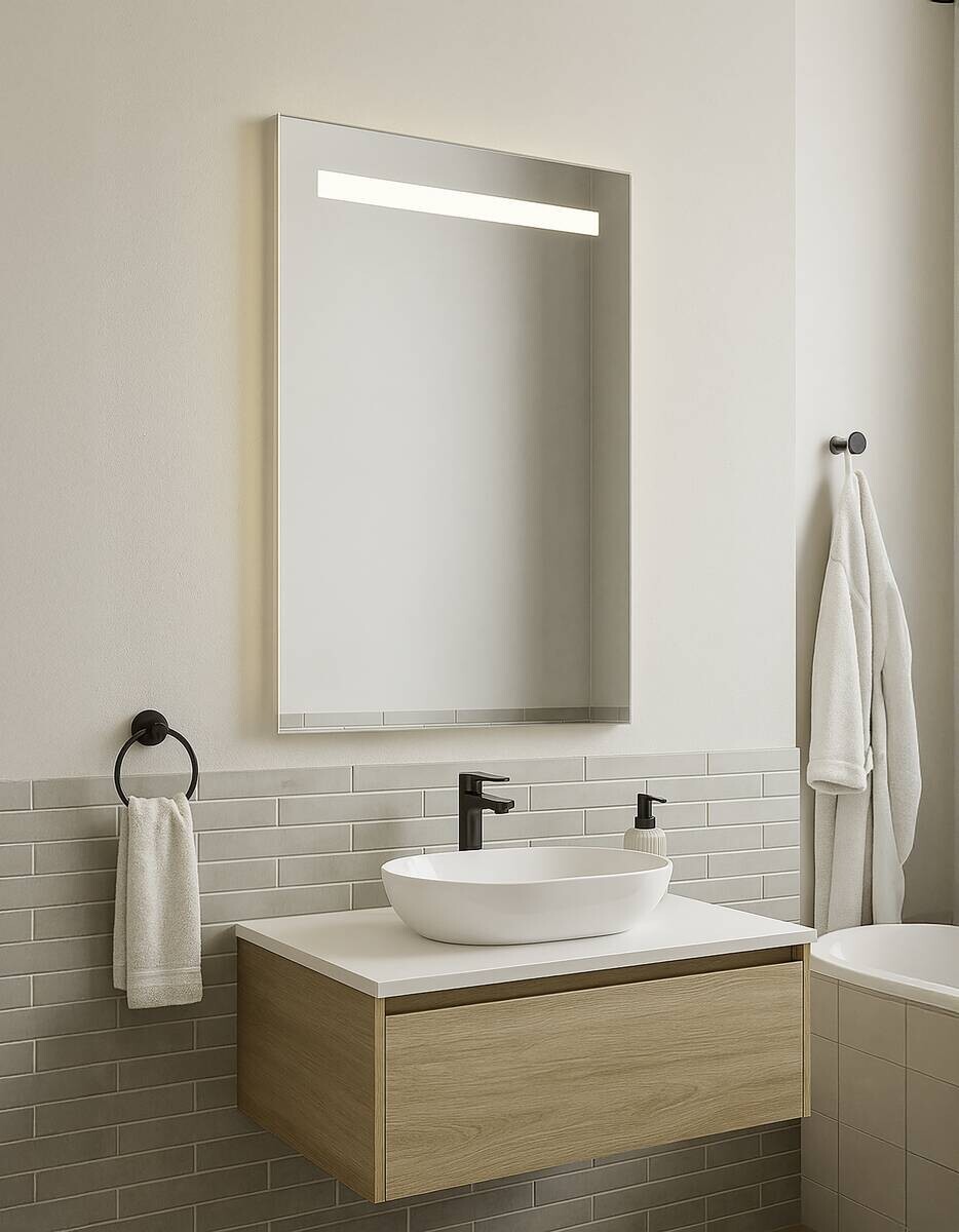 Lichtspiegel silber B/H: ca. 50x70 cm