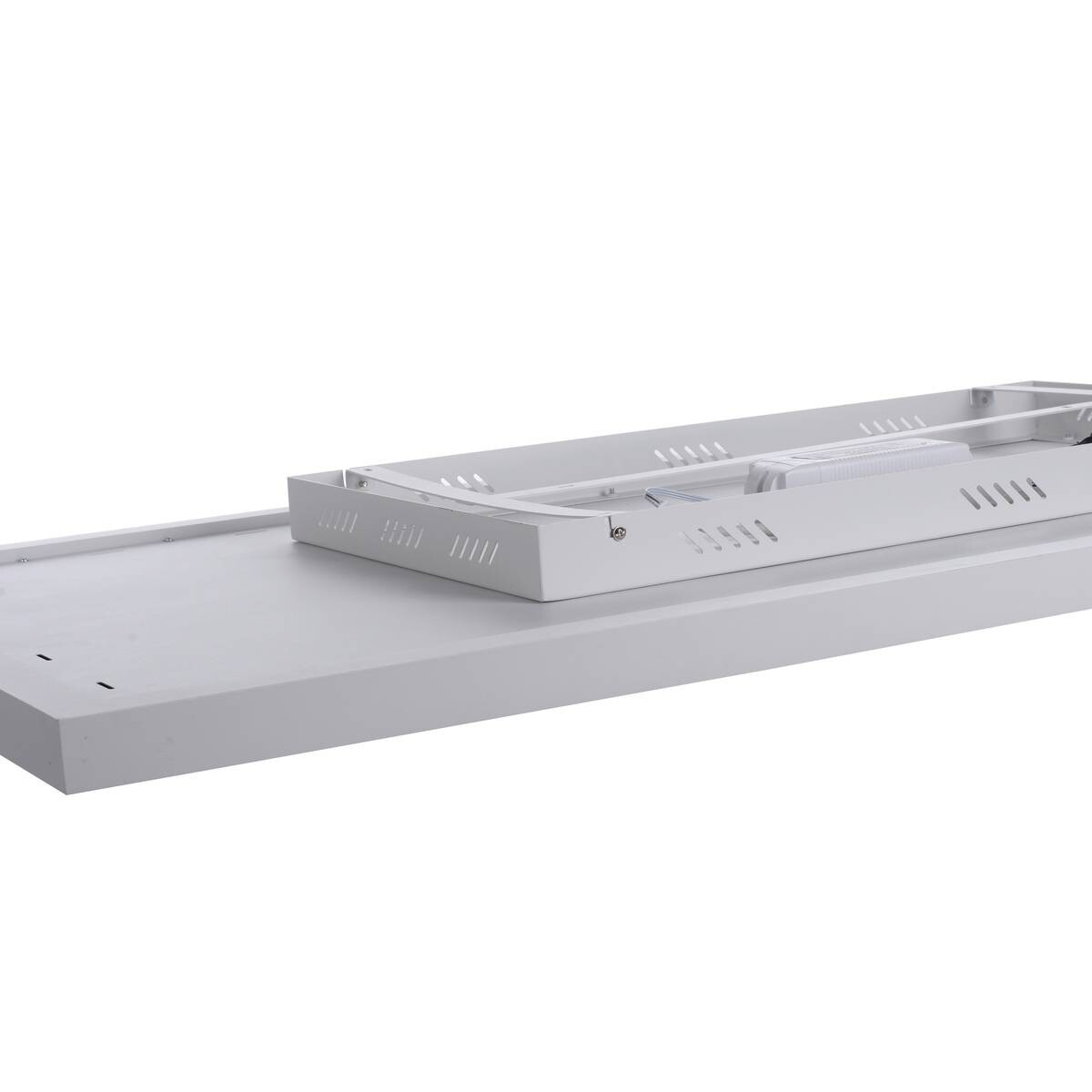 Just Light LED-Deckenleuchte mit Heizfunktion BEROA 18069-16 weiß Kunststoff Metall B/H/T: ca. 60x6,8x120 cm 1 Brennstellen