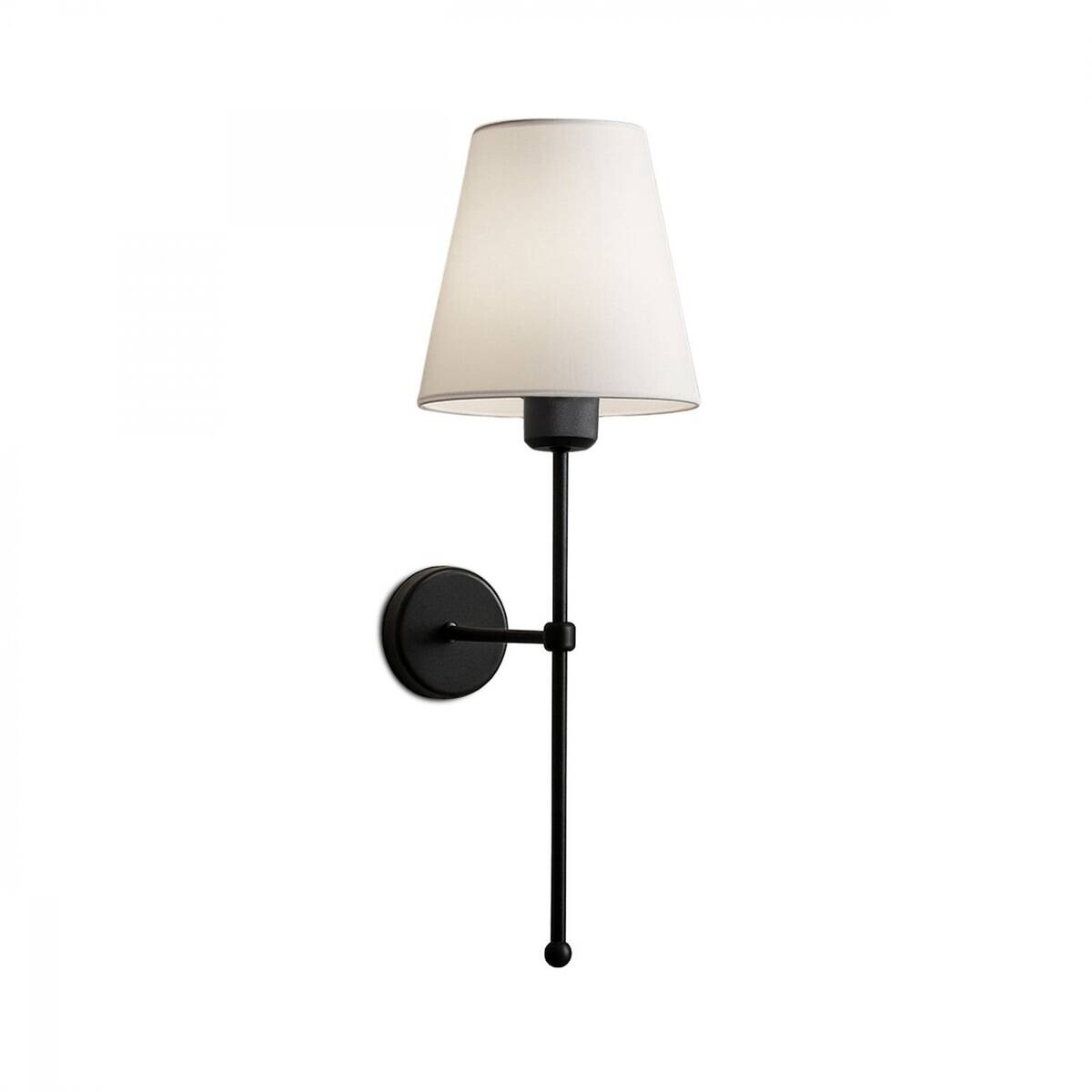 Opviq Wandleuchte creme schwarz PVC Metall B/H/L: ca. 13x50x13 cm E27 1 Brennstellen