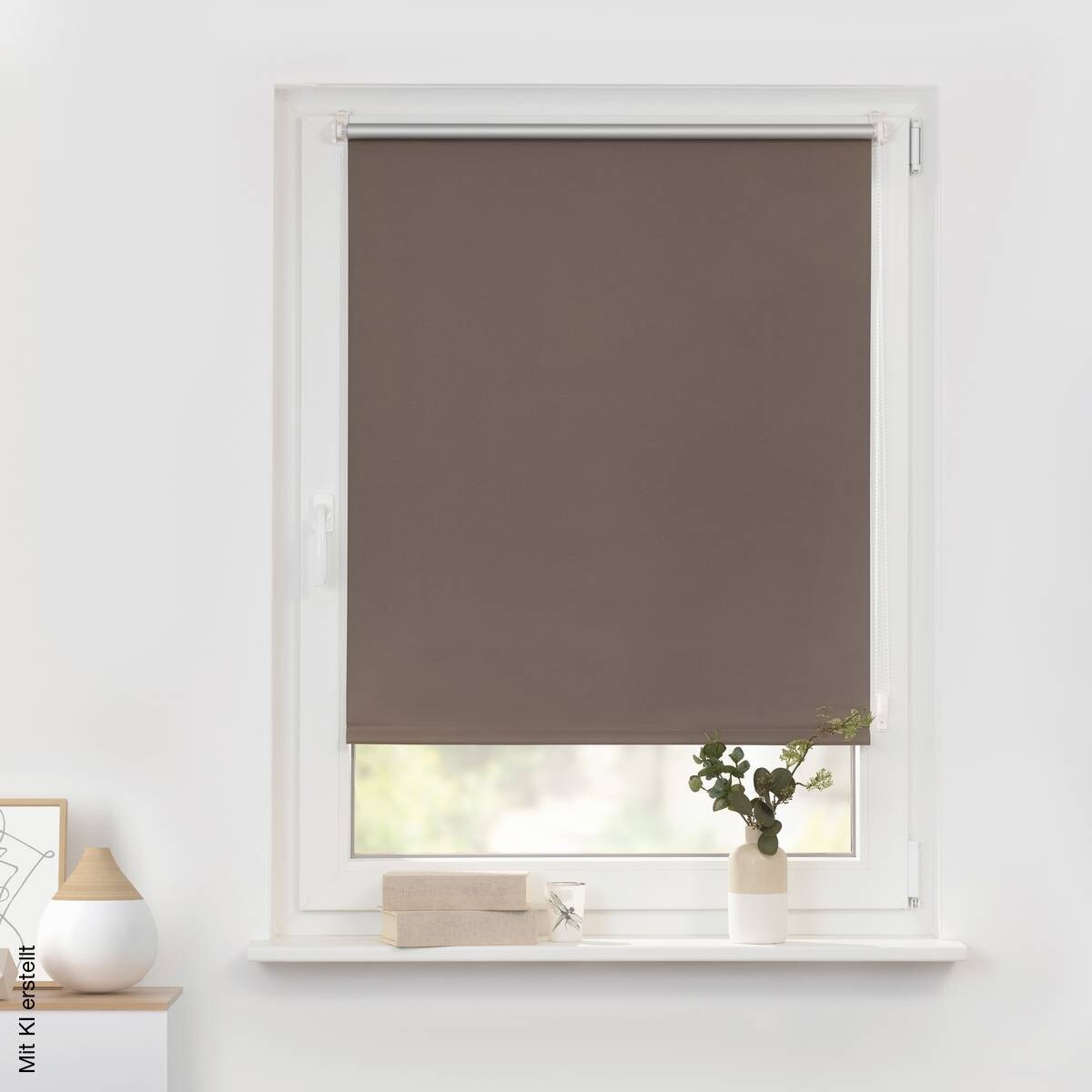 LICHTBLICK Thermo Klebe-/Klemmrollo Verdunklungsqualität taupe B/L: ca. 40x150 cm
