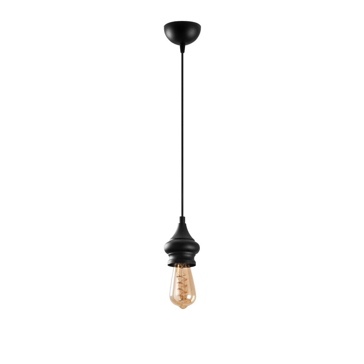Opviq Pendelleuchte schwarz B/H/T: ca. 9x107x9 cm E27 1 Brennstellen