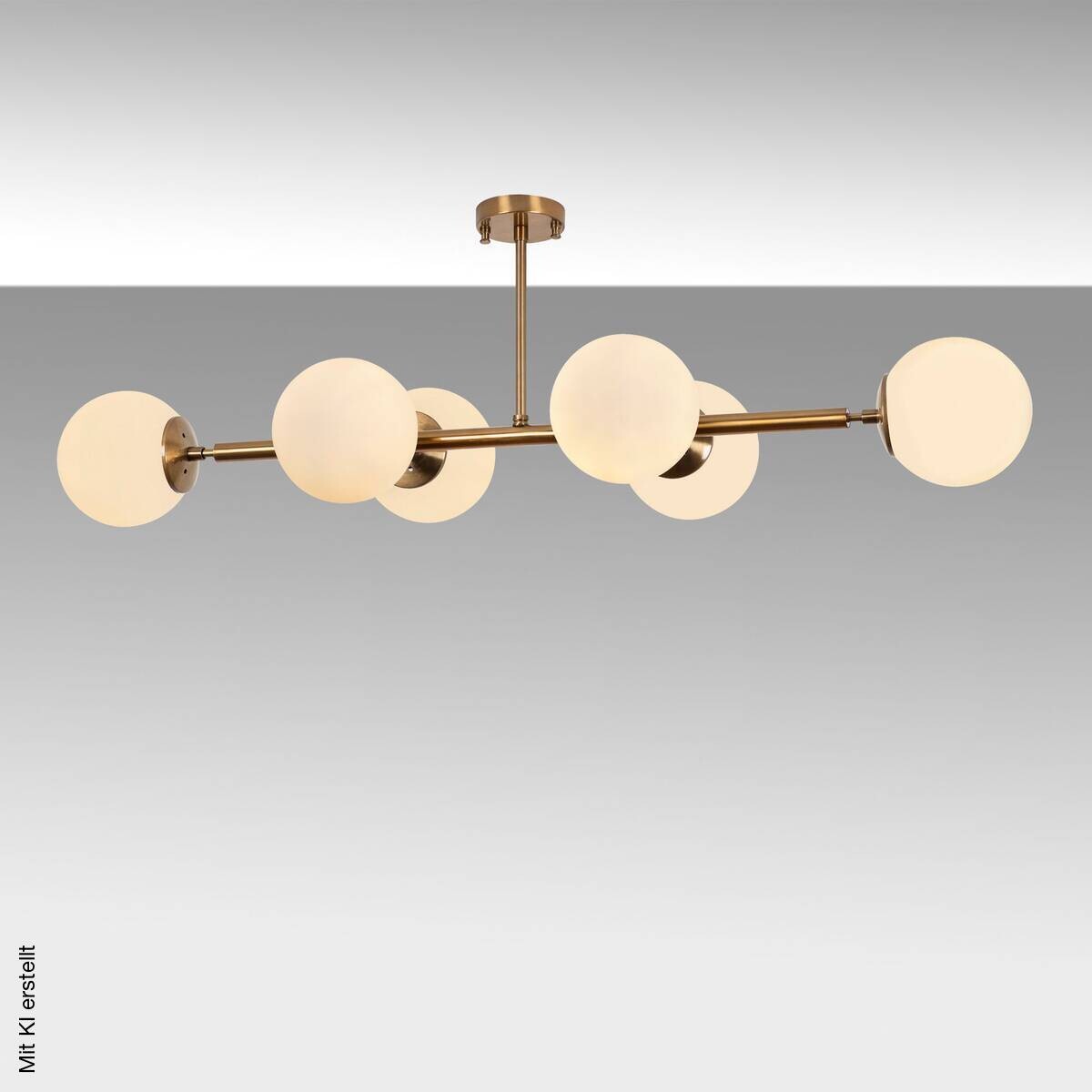 Opviq Deckenleuchte Fazli-10501 Glas B/H/T/L: ca. 110x35x40x110 cm E14 6 Brennstellen