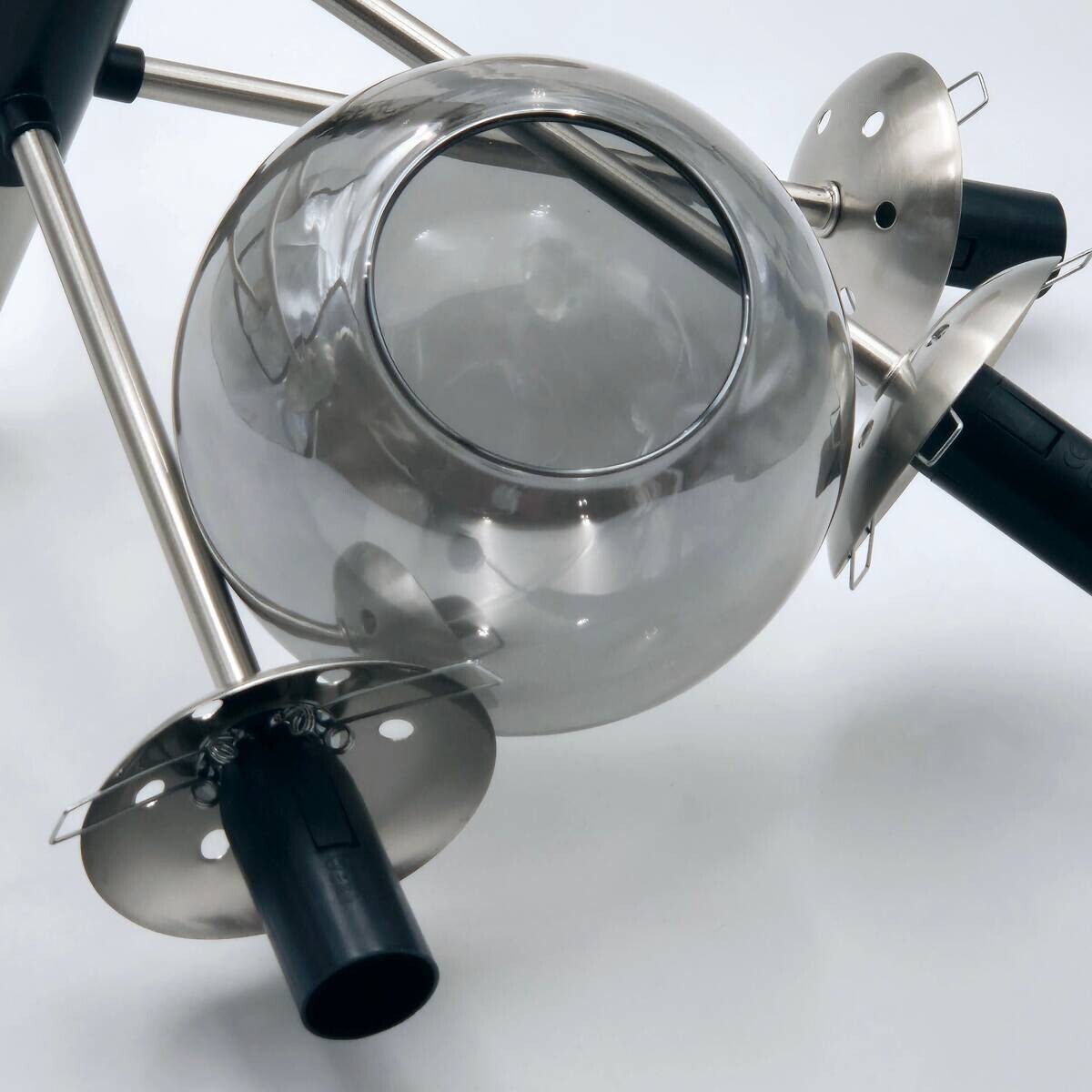 Lamkur Deckenleuchte Chrom Stahl Glas B/H/L: ca. 66x68x66 cm E14 8 Brennstellen