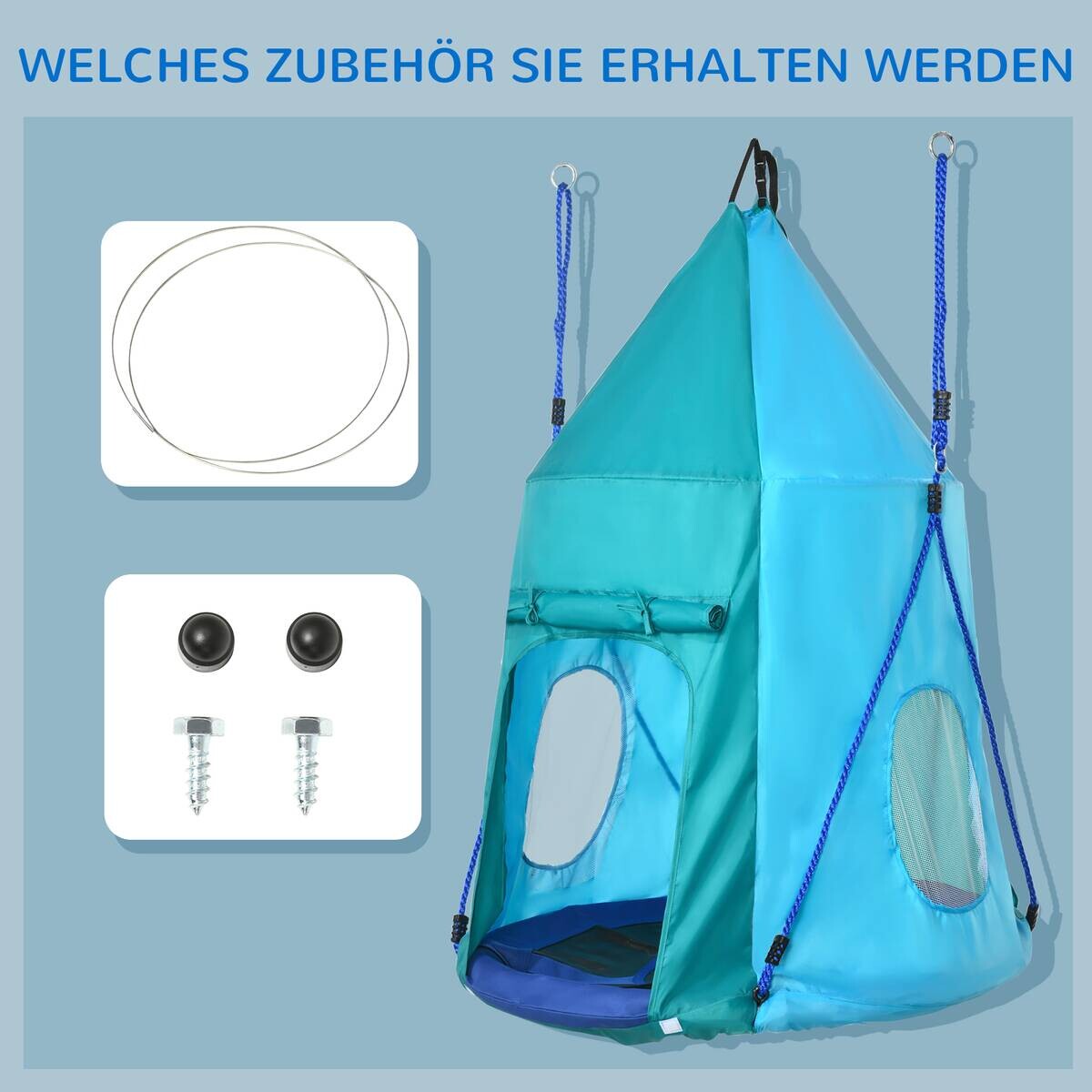 Outsunny Schaukel blau B/H/L: ca. 100x100x150 cm