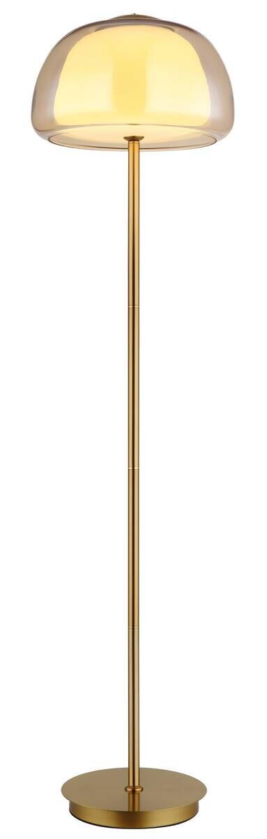 GLOBO Stehlampe gold Metall Glas B/H/L: ca. 44x37x44 cm