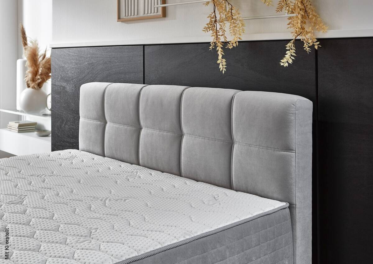 Boxbett Lugano silber Liegefläche B/L: ca. 180x200 cm
