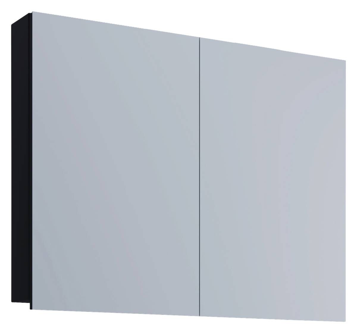 Spiegelschrank Badinos schwarz B/H/T: ca. 80x62x12 cm