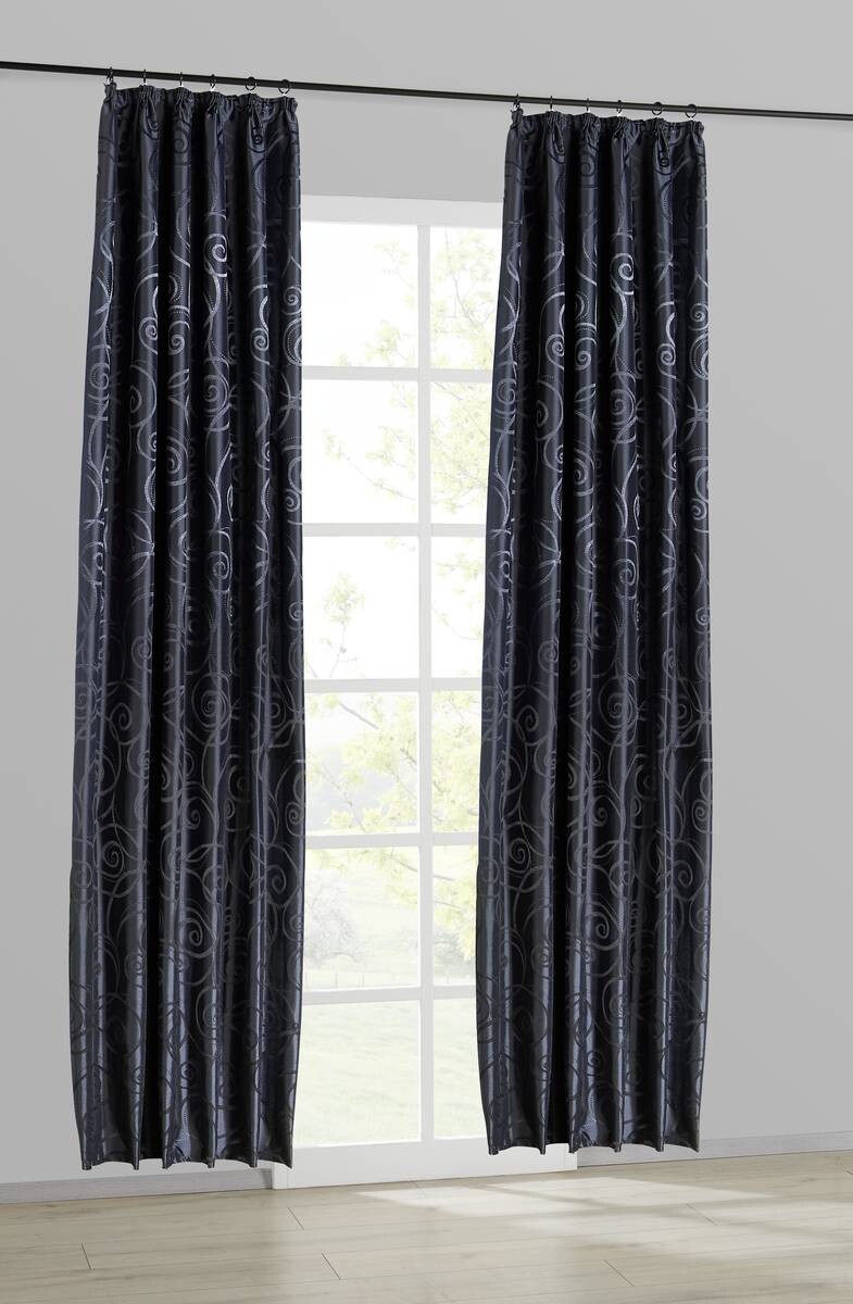 silver edition Dekovorhang Triest schwarz B/H: ca. 140x245 cm