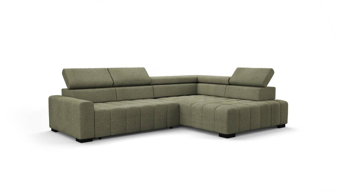 Ecksofa mit Bettfunktion grün Flachgewebe B/T: ca. 300x210 cm