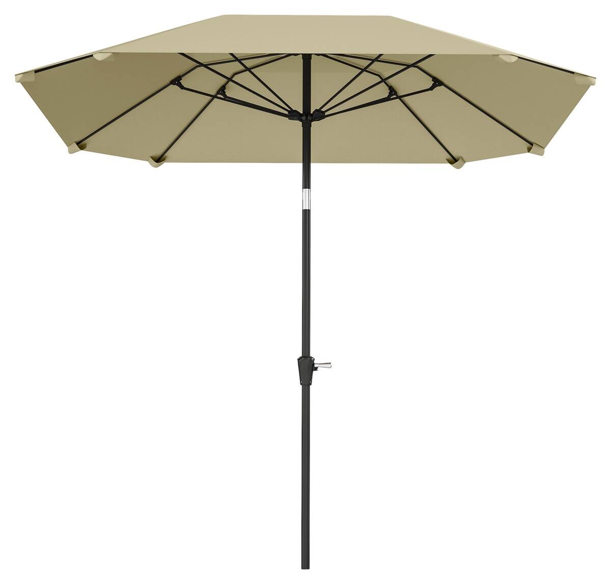 Outsunny Sonnenschirm beige Aluminium B/H/L: ca. 233x240x233 cm