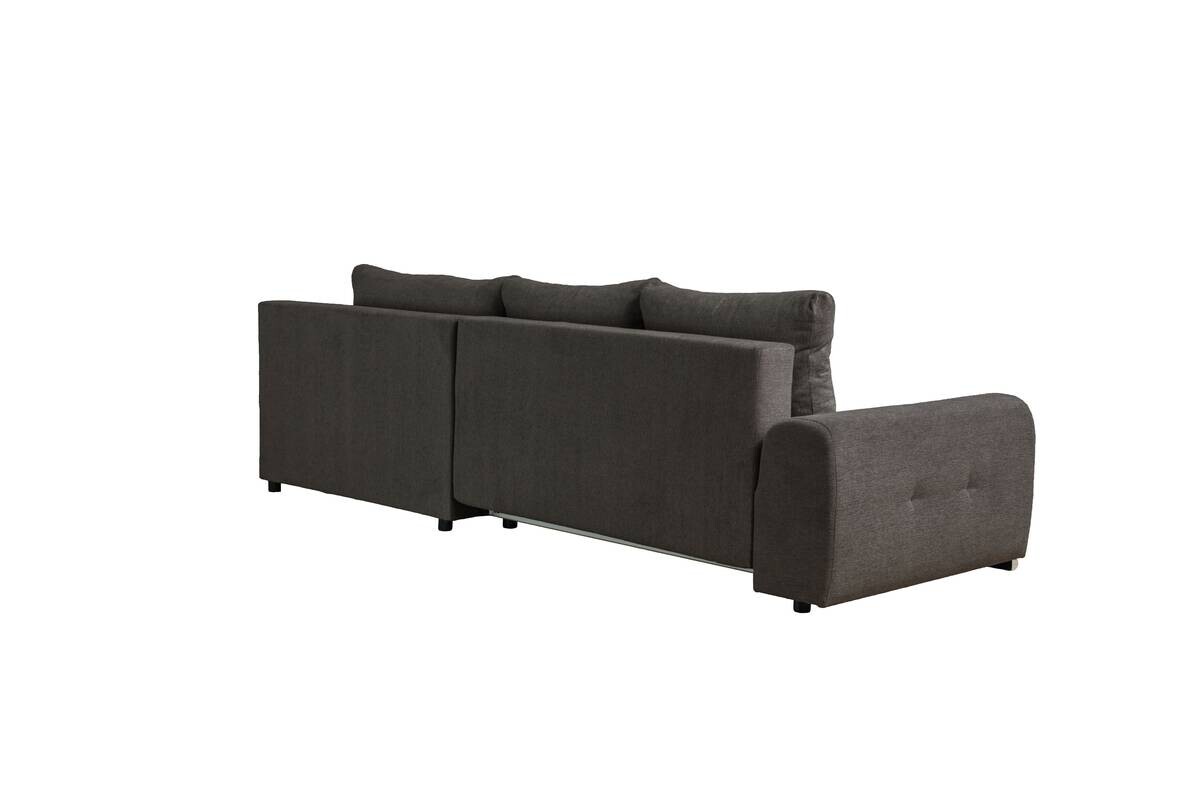Ecksofa mit Bettfunktion und Bettkasten Lorenz braun Microfaser B/H/T: ca. 284x74x180 cm
