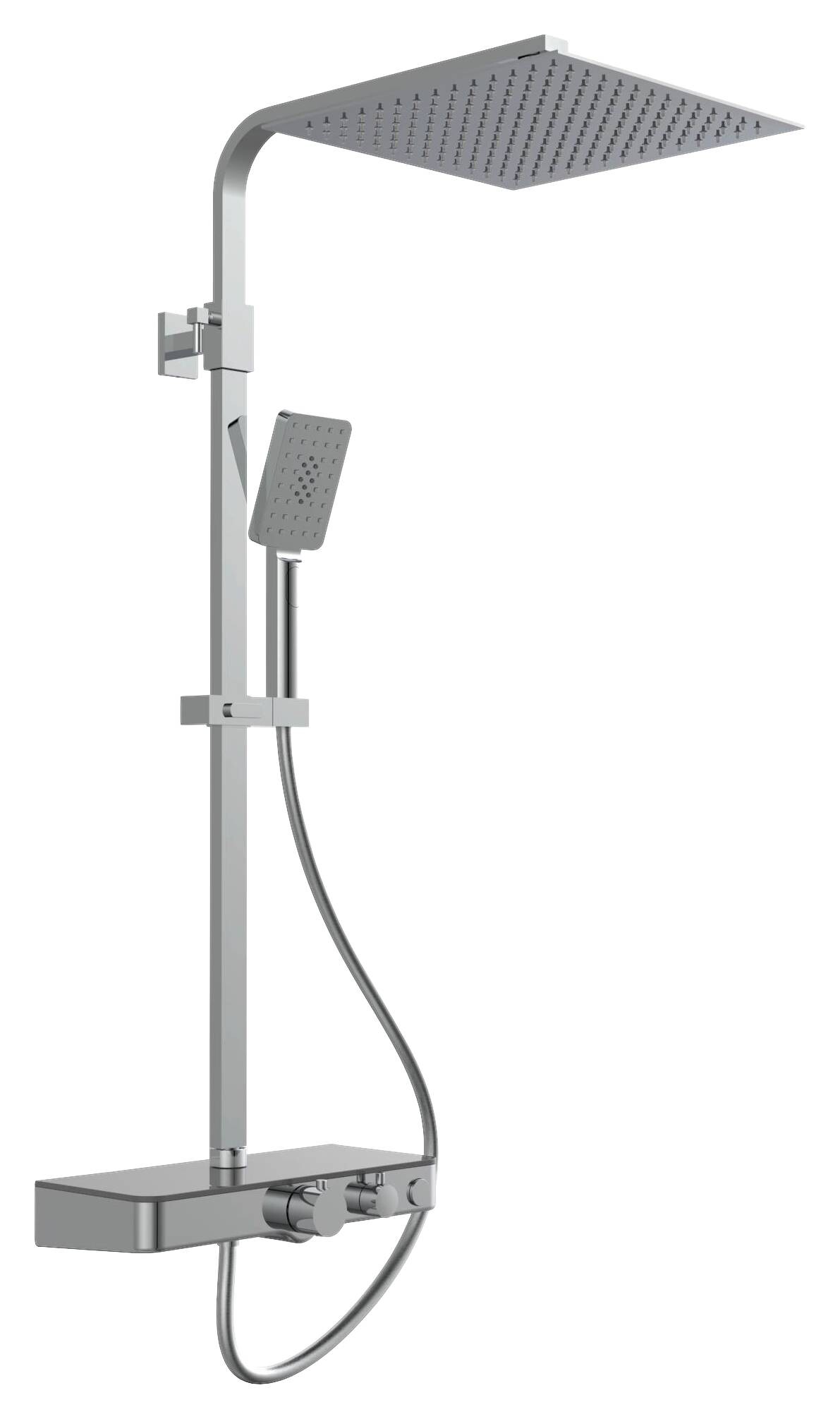 Schütte Überkopf-Brauseset mit Thermostatarmatur OCEAN Chrom B/H/T: ca. 43,8x84,8x10,8 cm