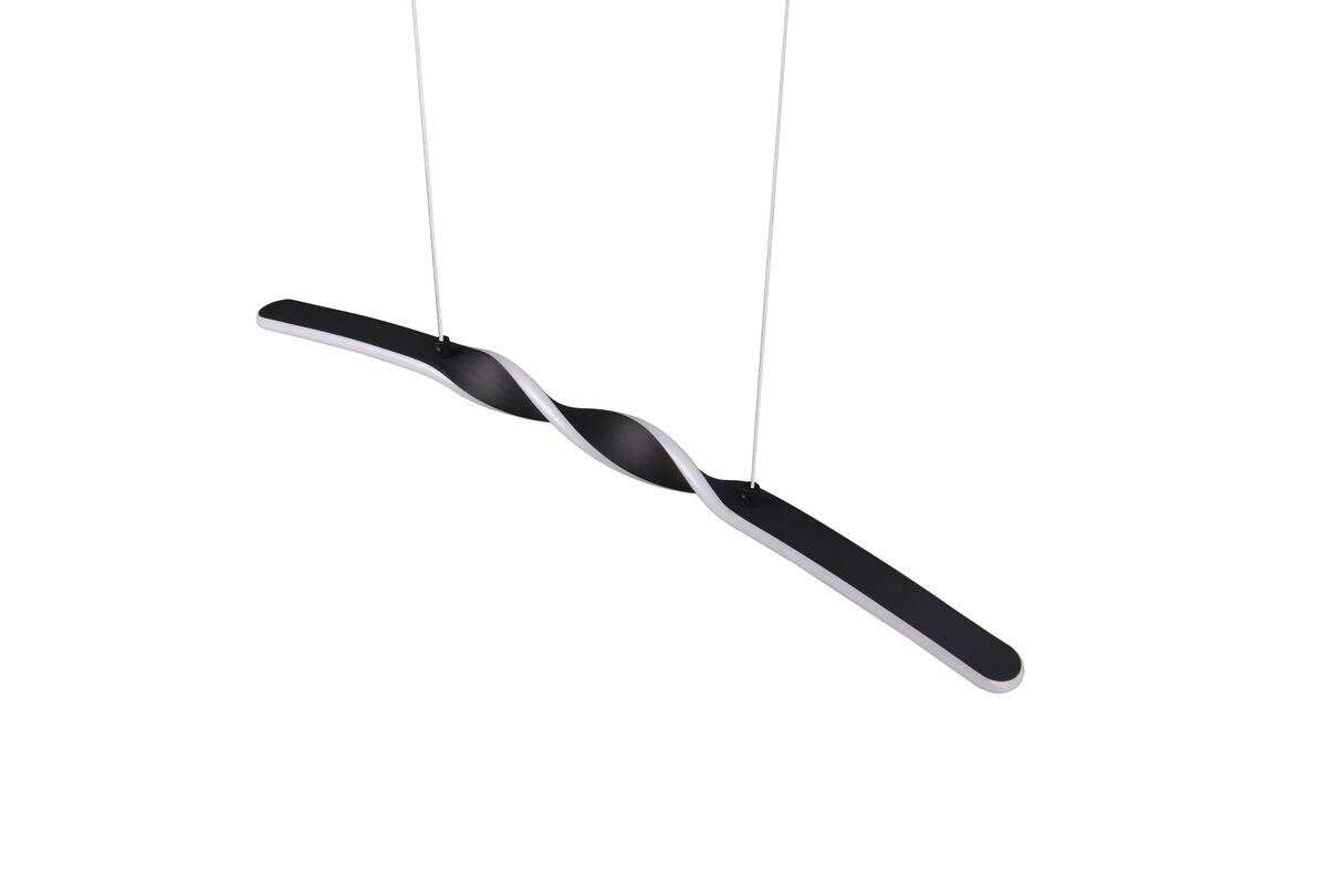Reality LED Pendelleuchte Ginko mattschwarz Metall B/H/T: ca. 79x15x9 cm 1.0 Brennstellen