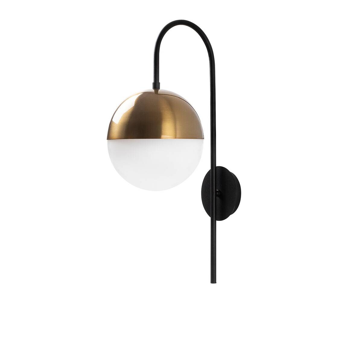 Opviq Wandleuchte schwarz gold B/H/T: ca. 20x57x31 cm E27 1 Brennstellen