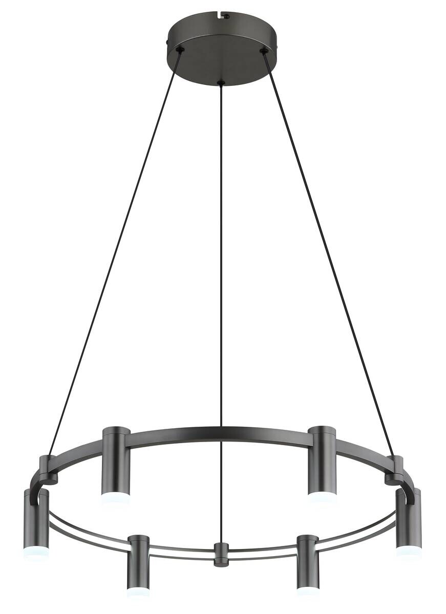 GLOBO Hängeleuchte anthrazit Opal Aluminium Acryl Metall H/D: ca. 120x62 cm 1 Brennstellen