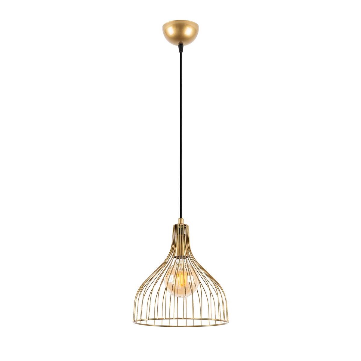 Opviq Pendelleuchte Cafu gold B/H/L: ca. 25x123x25 cm E27 1 Brennstellen