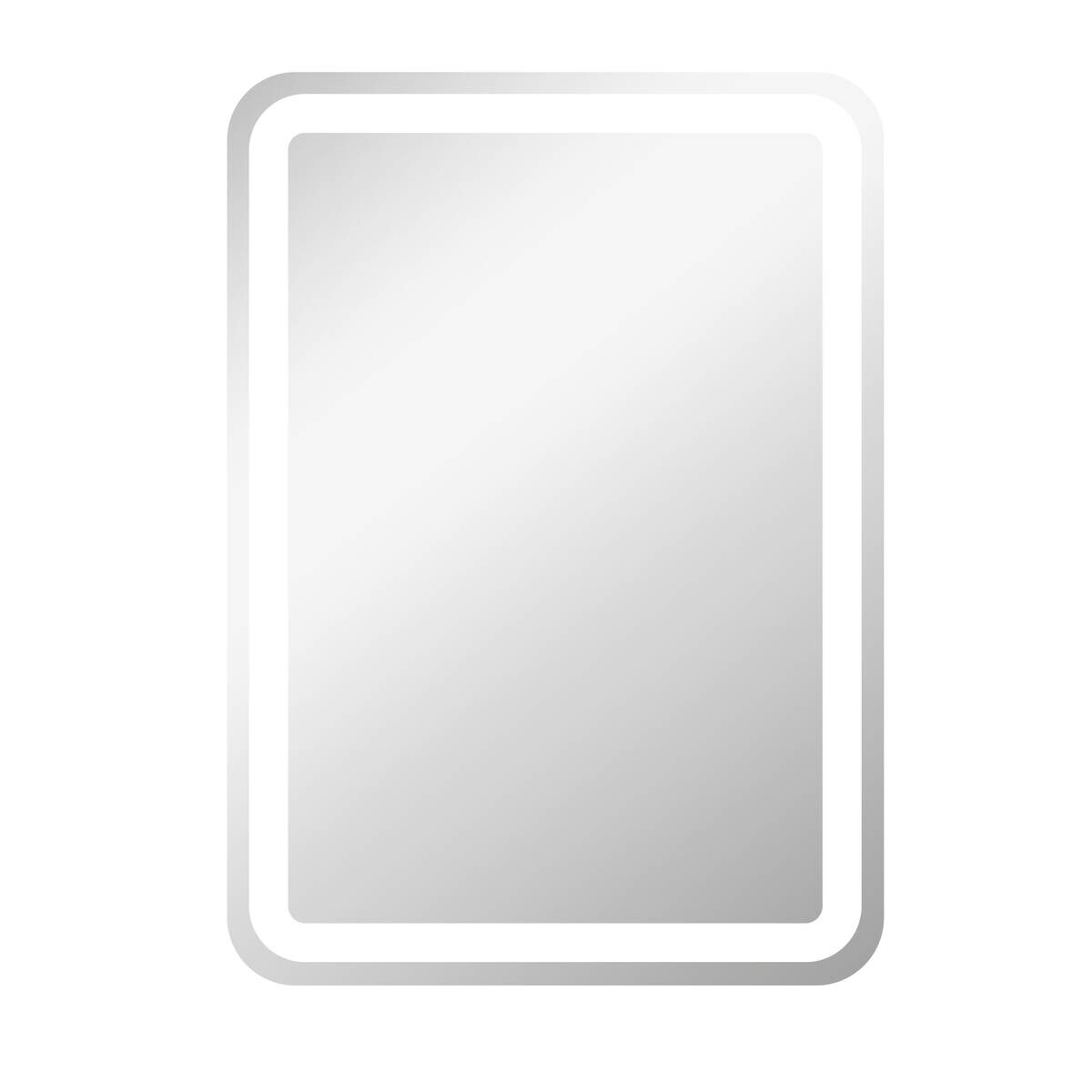 HOMCOM LED-Bad-Spiegel silber B/H/L: ca. 50x4x70 cm