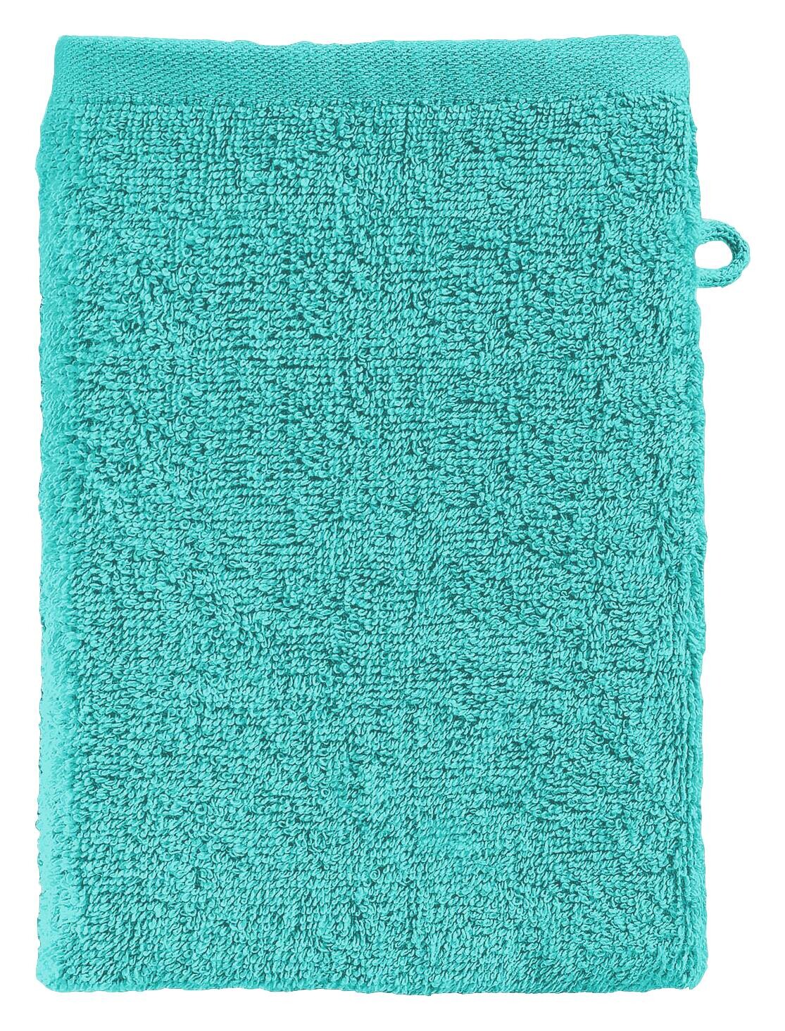 Waschhandschuh Miami türkis 100% Baumwolle B/L: ca. 15x21 cm