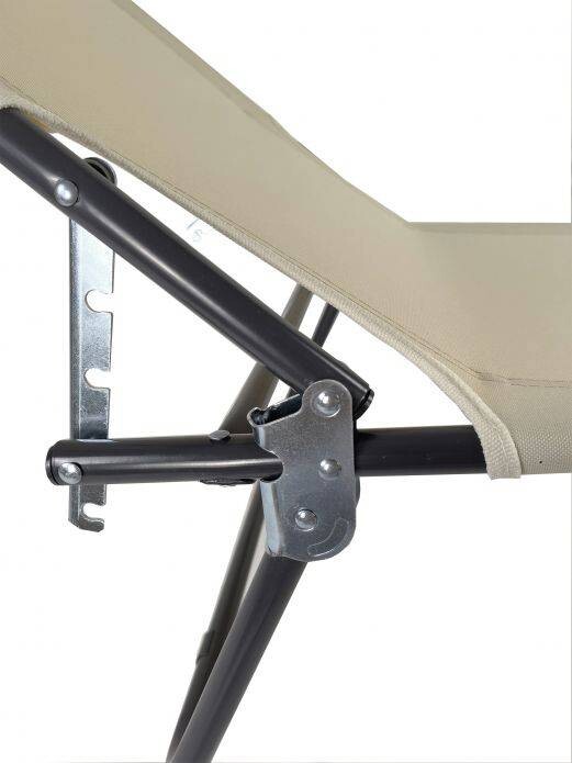 VCM Gartenliege creme Polyester B/H/T: ca. 55x24x185 cm