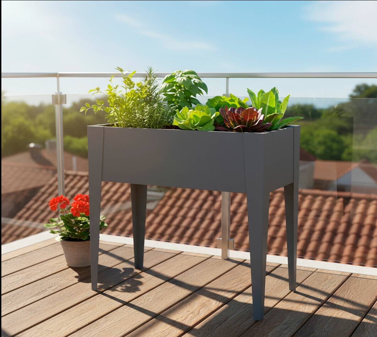 Westmann Hochbeet Vedura anthrazit Stahl B/H/L: ca. 74x80x40 cm