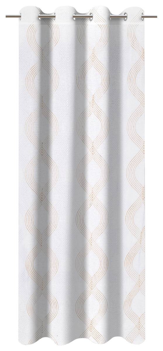 Ösenvorhang Nele weiß B/L: ca. 135x245 cm