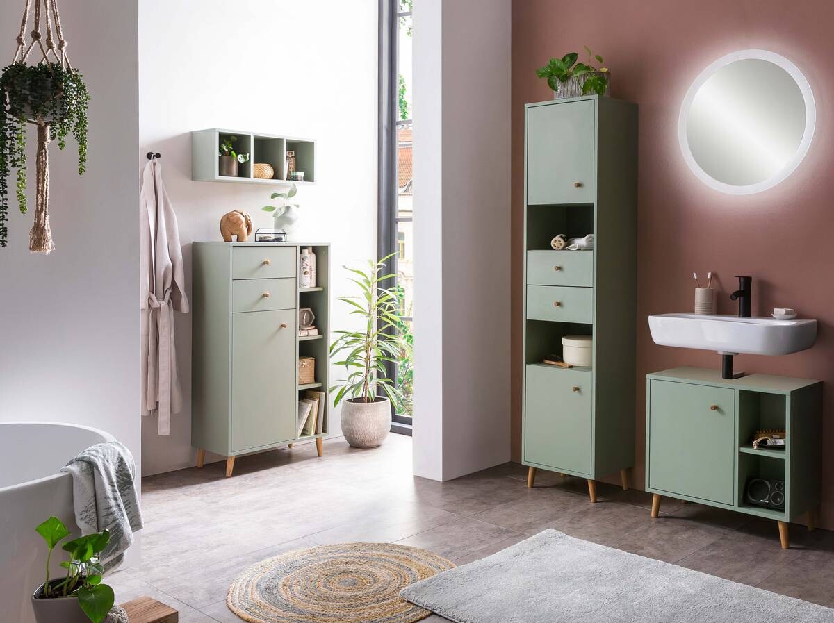 Midischrank Bjarne Pistazie B/H/T: ca. 60,2x113,4x33 cm