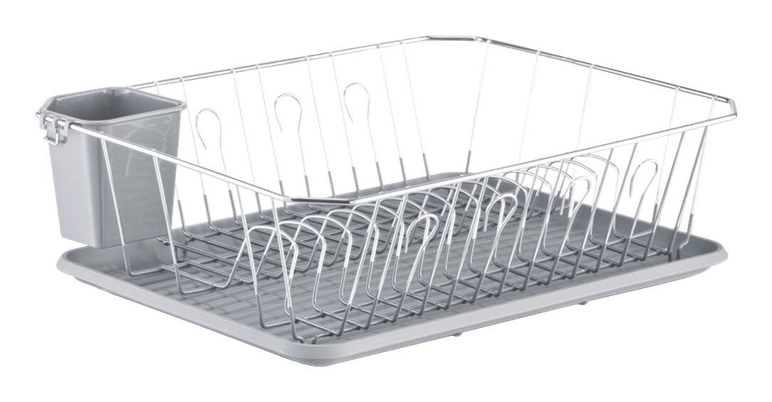 Zeller Geschirrabtropfständer grau Metall B/H/L: ca. 35x13,5x45,5 cm