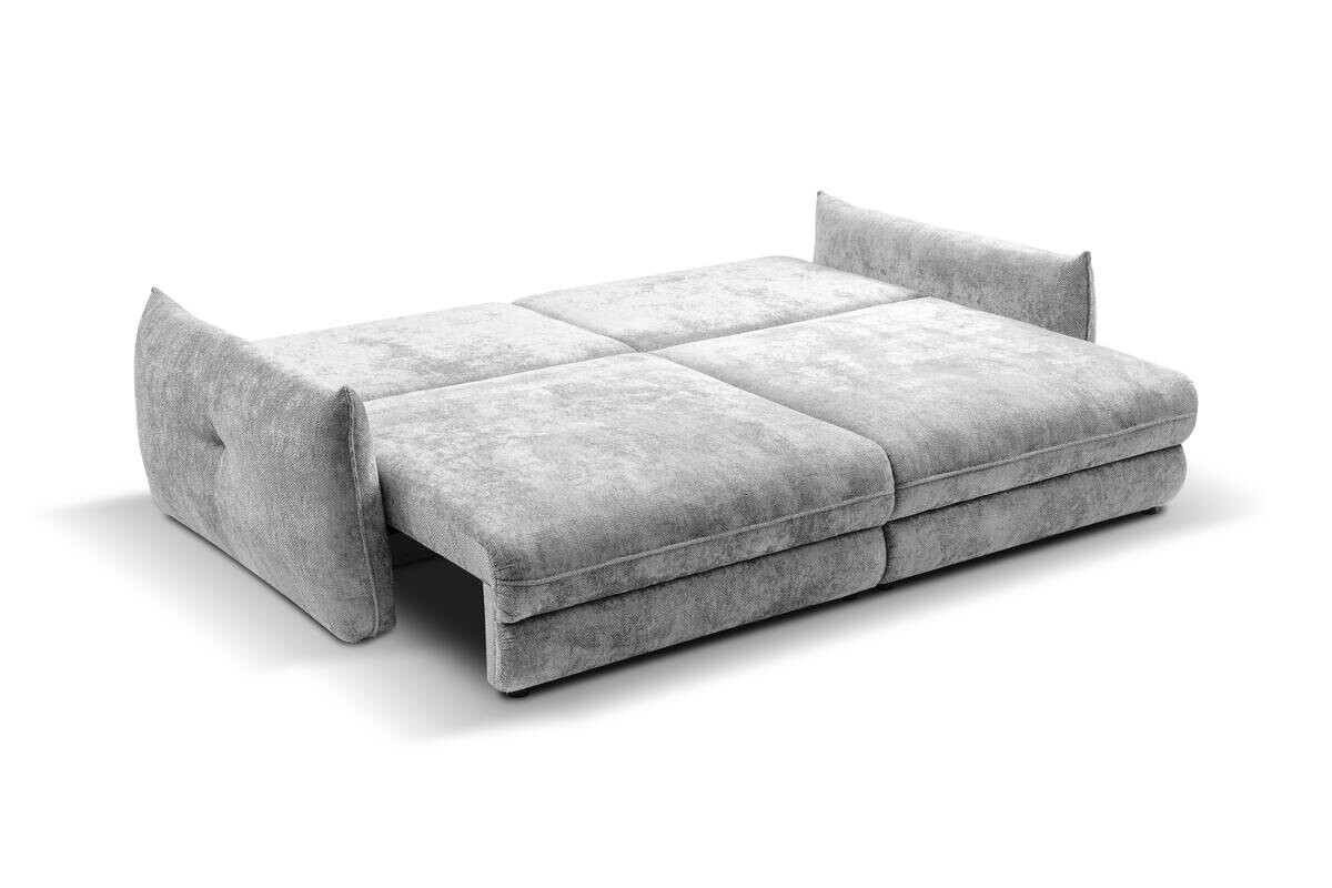 Big Sofa Delphine silber Microfaser B/H/T: ca. 246x74x119 cm