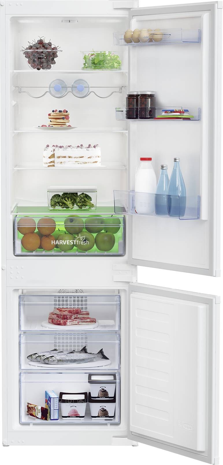 beko Einbaukühl-/Gefrierkombination BCHA275K4SN weiß B/H/T: ca. 54,5x177x54,5 cm
