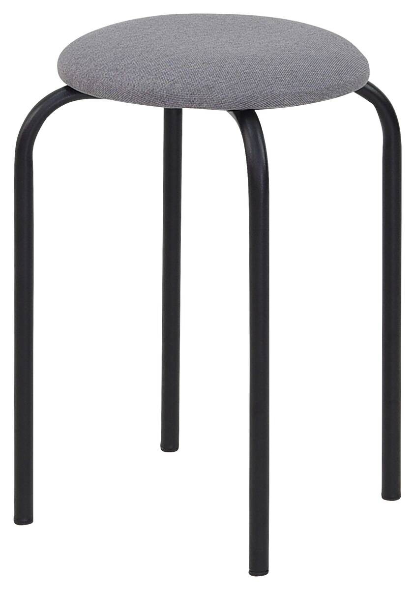 Stapelhocker Fred grau Stoff B/H/T: ca. 30x46x30 cm