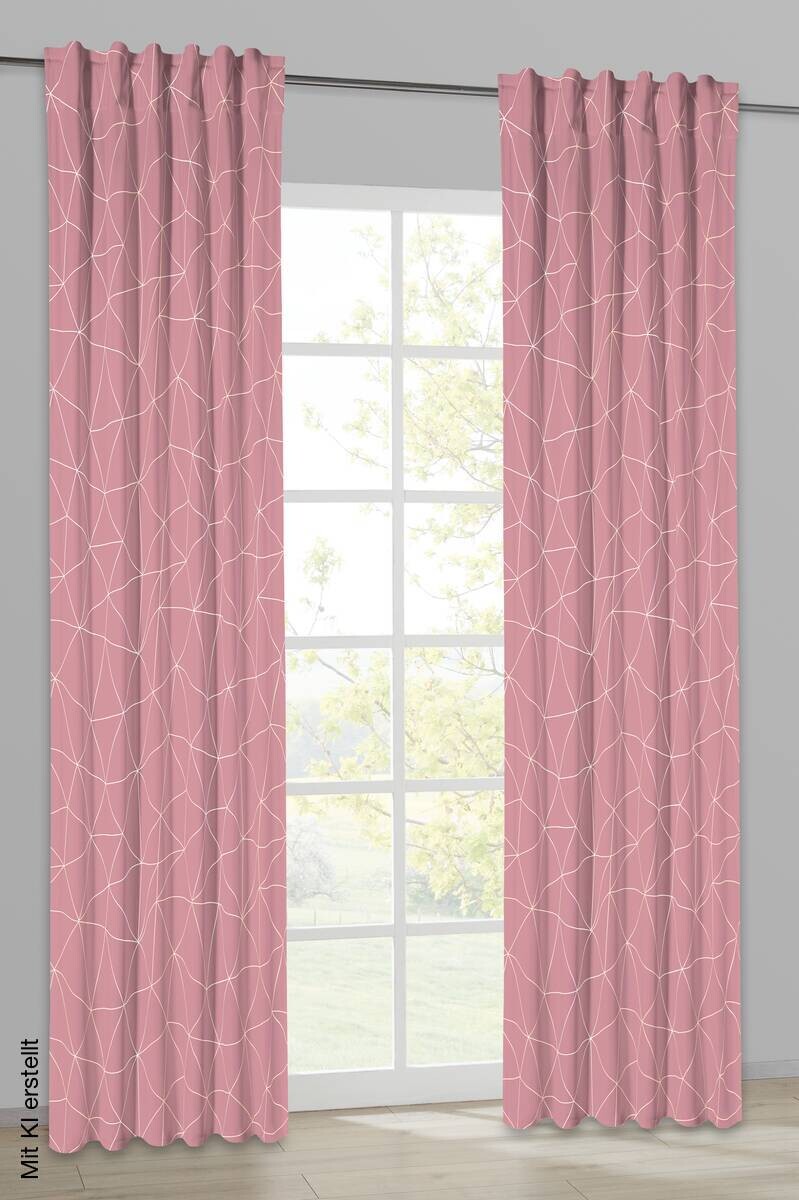 Verdunklungsvorhang Nizza rosa B/L: ca. 135x235 cm