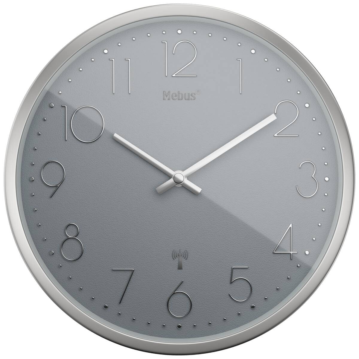 Mebus Wanduhr grau D: ca. 25 cm